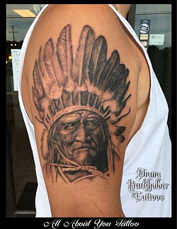 Geronimo Indian tattoo