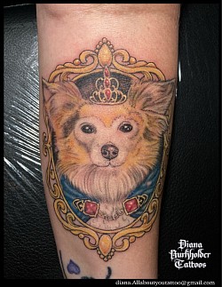 For dog portrait color tattoo