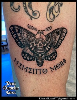 Death moth tattoo