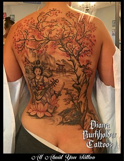Japanese back piece tattoo